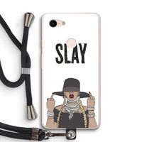 Slay All Day: Pixel 3 XL Transparant Hoesje met koord