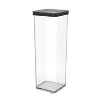 Rotho loft bewaardoos 10x10x28.5 cm 2l zwart/transparant