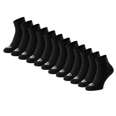 Vinnie-G Quartersokken 12-pack Zwart-47/49