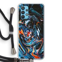 Black Unicorn: Samsung Galaxy A32 4G Transparant Hoesje met koord