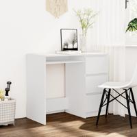 Bureau 90x45x76 cm bewerkt hout wit