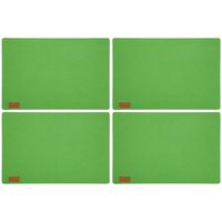 8x stuks rechthoekige placemats met ronde hoeken polyester groen 30 x 45 cm - thumbnail