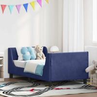 Bedframe voor kinderen met hoofdbord Politieblauw 80 x 160 cm