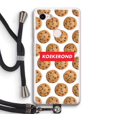 Koekerond: Pixel 3 Transparant Hoesje met koord
