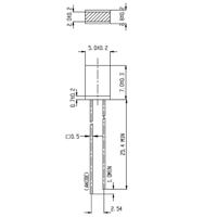 Everlight Opto 514UYD Bedrade LED Geel Rechthoekig 2 x 5 mm 2.3 mcd 180 ° 10 mA 2 V