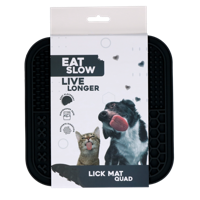 Eat Slow Live Longer Lick Mat Quad Grijs