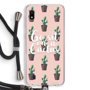 Cactus quote: Samsung Galaxy A10 Transparant Hoesje met koord