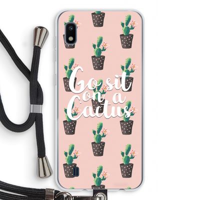 Cactus quote: Samsung Galaxy A10 Transparant Hoesje met koord