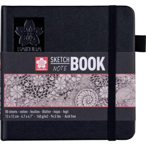 Sakura schetsboek, 80 vel, 140 g/m², ft 12 x 12 cm, wit papier 5 stuks