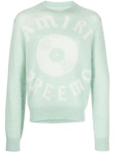 AMIRI pull nervuré à logo intarsia - Vert
