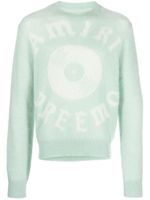 AMIRI pull nervuré à logo intarsia - Vert