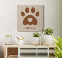 Poot met naam Gepersonaliseerd canvas schilderij