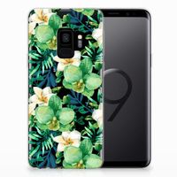 Samsung Galaxy S9 TPU Case Orchidee Groen - thumbnail