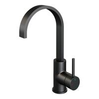 BRAUER Stripe Hoge Opbouw Wastafelmengkraan - draaibare platte uitloop - model A - mat zwart 5-S-003-S5
