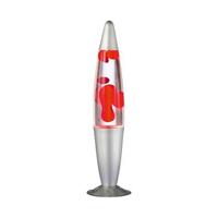 Reality Leuchten Lavalamp Zilver Rood 40cm