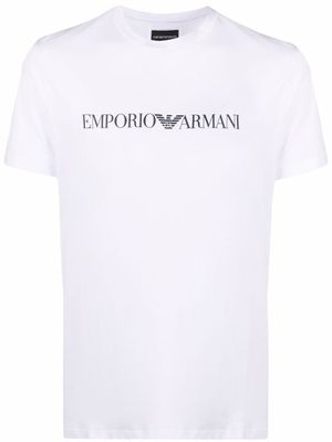 Emporio Armani t-shirt à logo imprimé - Blanc