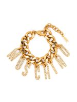 Moschino logo-charm Cuban-chain bracelet - Or