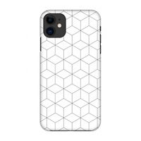 Zwart-witte kubussen: Volledig geprint iPhone 11 Hoesje