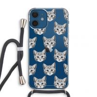 Kitten: iPhone 12 mini Transparant Hoesje met koord