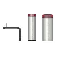 Quooker Front Keukenkraan Set - Kokend Warm- en Koud Water - Zwart - met COMBI+ Reservoir & CUBE - Direct Gekoeld Bruisend Water