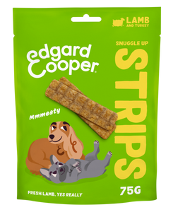 Edgard & Cooper Strips Lam&Kalkoen hondensnacks 75 gram