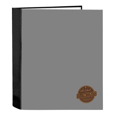 Ringmap BlackFit8 Old school Zwart Grijs A4 27 x 33 x 6 cm