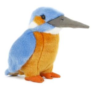 Semo Pluche ijsvogel knuffel - 15 cm - Vogel dieren knuffels/knuffeldieren - voor kinderen