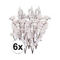 Witte appelbloesem - 6x - kunstbloem/tak - 57 bloemetjes - 84 cm
