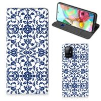 Samsung Galaxy A71 Smart Cover Flower Blue