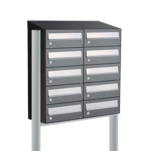 Allux Hive Set 2-Breed, 5-Hoog Met Dak Op Statief Antraciet - 40030065_2x5ds