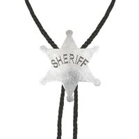 Sheriff ketting - zilveren ster - verkleedaccessoires