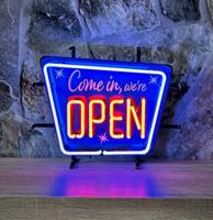 Come In We're Open Neon Verlichting 40 x 33 cm - Blauw Come In We're Open Neon Verlichting 40 x 33 cm - Blauw