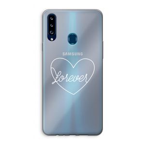 Forever heart pastel: Samsung Galaxy A20s Transparant Hoesje