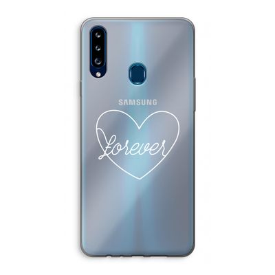 Forever heart pastel: Samsung Galaxy A20s Transparant Hoesje