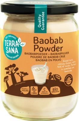 Terrasana Raw baobab poeder in glas bio