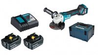 Makita dga513rtj 18v haakse slijper 125mm | inclusief accu's en lader in m-box