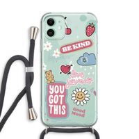 Positivity: iPhone 11 Transparant Hoesje met koord