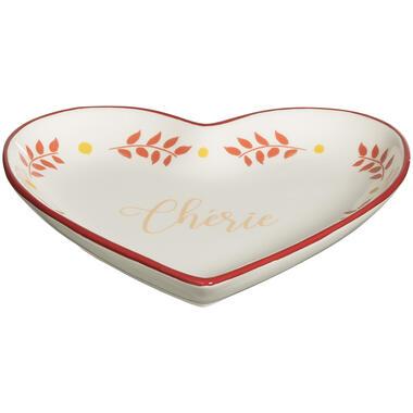 Deco schaaltje Cherie - off-white - 12x12 cm - Leen Bakker