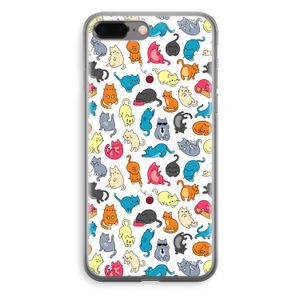 Kleurrijke katten: iPhone 8 Plus Transparant Hoesje