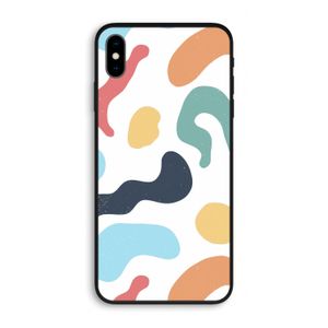 Memphis Shapes Blue: iPhone XS Max Biologisch afbreekbaar hoesje