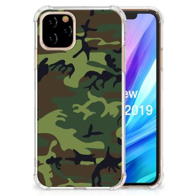 Apple iPhone 11 Pro Doorzichtige Silicone Hoesje Army Dark Apple iPhone 11 Pro Doorzichtige Silicone Hoesje Army Dark
