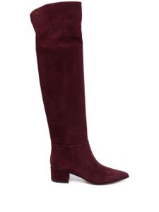 Gianvito Rossi bottes en daim - Rouge