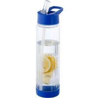 Blauwe drinkfles/waterfles met fruit infuser 740 ml