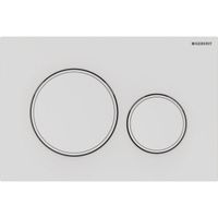 Geberit Sigma20 bedieningplaat, 2-toets spoeling frontbediening voor toilet 24.6x16.4cm mat wit 115882011 - thumbnail