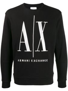 Armani Exchange sweat à logo brodé - Noir