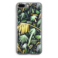 Tropical Palms Dark: iPhone 8 Plus Transparant Hoesje