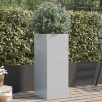 VidaXL Plantenbak 32x29x75 cm gegalvaniseerd staal zilverkleurig