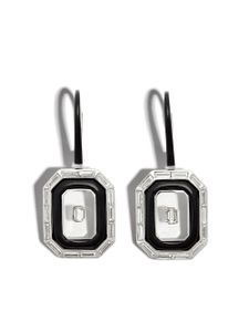 Nikos Koulis boucles d'oreilles Universe en or blanc 18ct ornées de diamants et d'émail - Argent