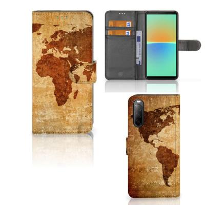 Sony Xperia 10 IV | Flip Cover | Wereldkaart