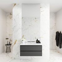 MONDIAZ DENTA 80 badmeubel dark grey 2 lades wastafel midden 1 kraangat MONDIAZ DENTA 80 badmeubel dark grey 2 lades wastafel midden 1 kraangat